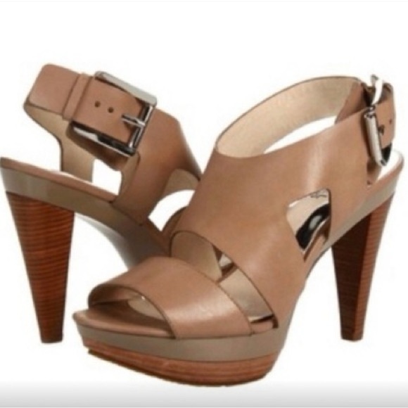 MICHAEL Michael Kors Shoes - Michael Kors “Carla Platform” Leather Heel